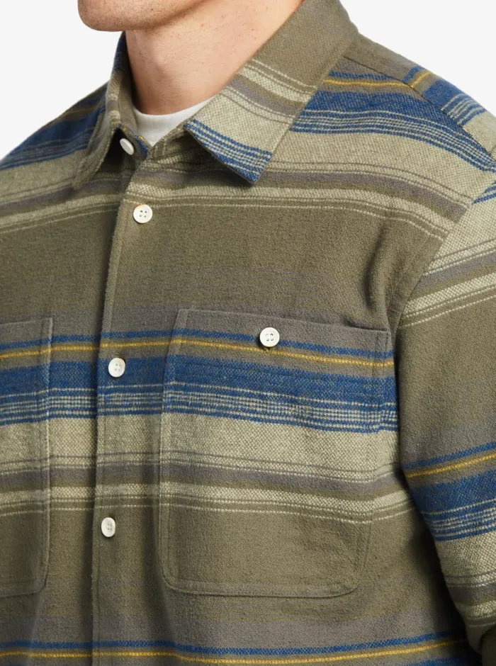Quiksilver Lowest Tide Flannel Long Sleeve Top Dusty Olive Lowest Tide MensWaterman Shirts and Polos Quiksilver Lowest Tide Flannel Long Sleeve Top Dusty Olive Lowest Tide MensWaterman Shirts and Polos