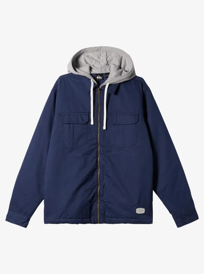 Quiksilver New Aitor Hooded Jacket Naval Academy Mens Sweatshirts and Hoodies