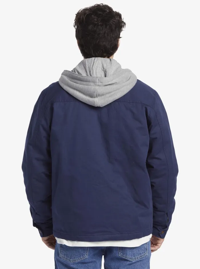 Quiksilver New Aitor Hooded Jacket Naval Academy Mens Sweatshirts and Hoodies