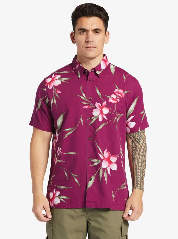 Quiksilver Night Bloomer Woven Shirt Magenta Night Bloomer MensWaterman Shirts and Polos Quiksilver Night Bloomer Woven Shirt Magenta Night Bloomer MensWaterman Shirts and Polos