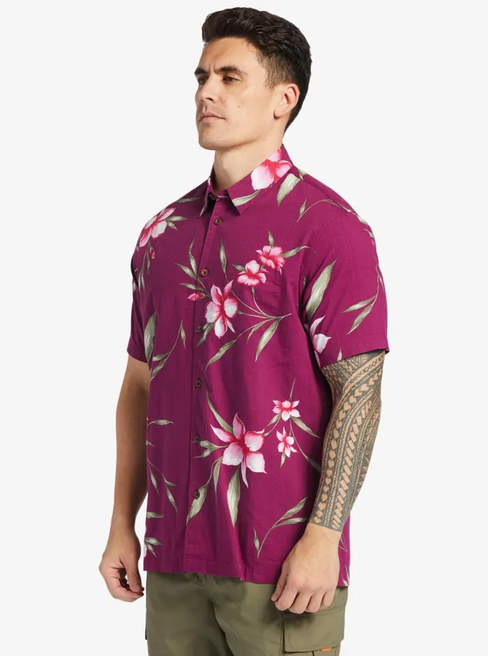 Quiksilver Night Bloomer Woven Shirt Magenta Night Bloomer MensWaterman Shirts and Polos Quiksilver Night Bloomer Woven Shirt Magenta Night Bloomer MensWaterman Shirts and Polos
