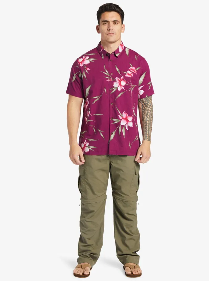 Quiksilver Night Bloomer Woven Shirt Magenta Night Bloomer MensWaterman Shirts and Polos Quiksilver Night Bloomer Woven Shirt Magenta Night Bloomer MensWaterman Shirts and Polos