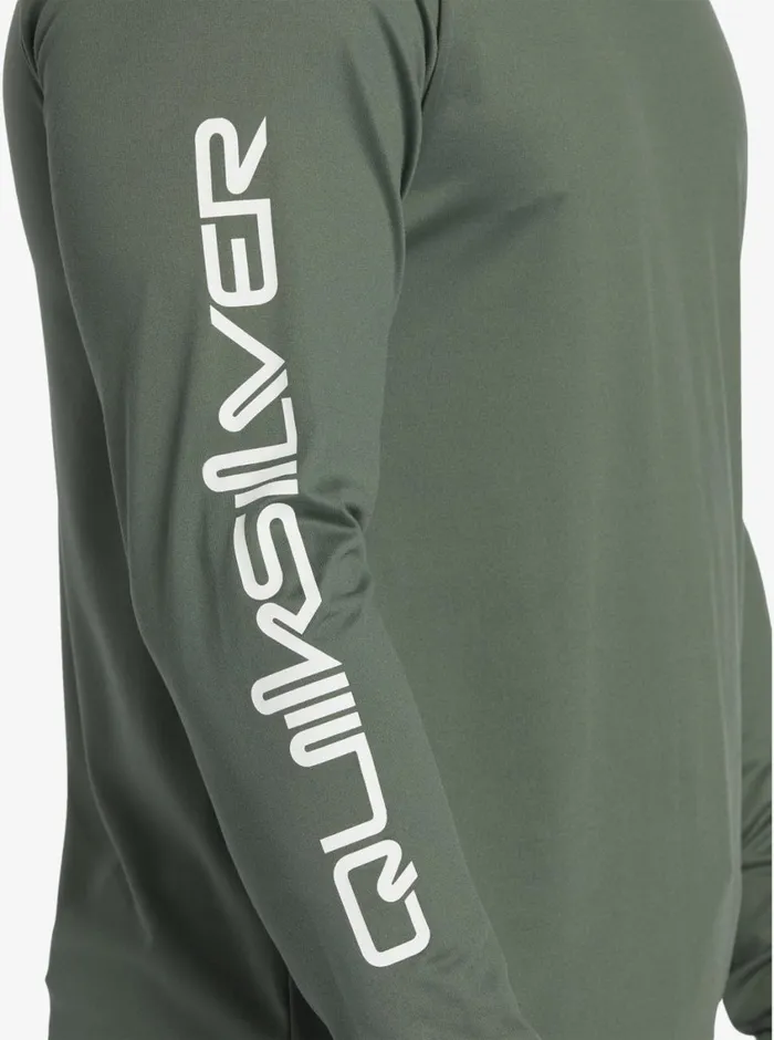 Quiksilver Omni Session Long Sleeve Upf 50 Surf TShirt Laurel Wreath Mens Rashguards