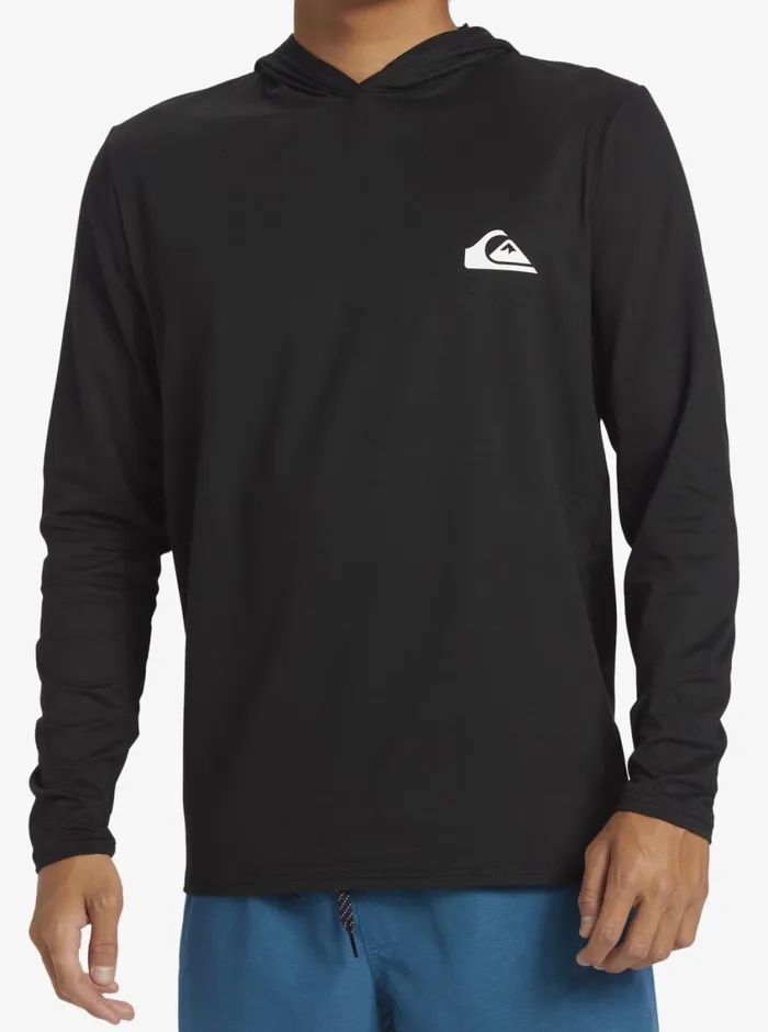 Quiksilver Omni Session UPF 50 Long Sleeve Surf Tee Black Mens Rashguards Quiksilver Omni Session UPF 50 Long Sleeve Surf Tee Black Mens Rashguards