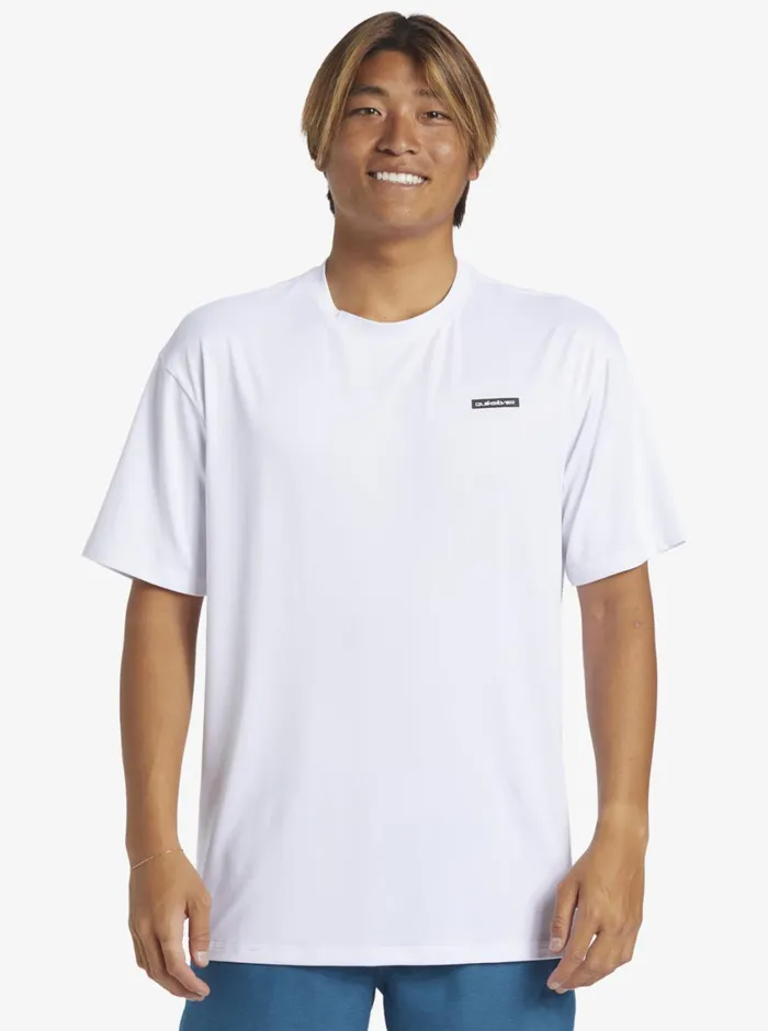 Quiksilver Omni Session UPF 50 Short Sleeve Surf Tee White Mens Rashguards Quiksilver Omni Session UPF 50 Short Sleeve Surf Tee White Mens Rashguards