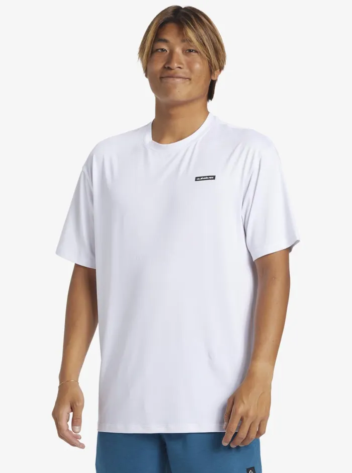 Quiksilver Omni Session UPF 50 Short Sleeve Surf Tee White Mens Rashguards Quiksilver Omni Session UPF 50 Short Sleeve Surf Tee White Mens Rashguards