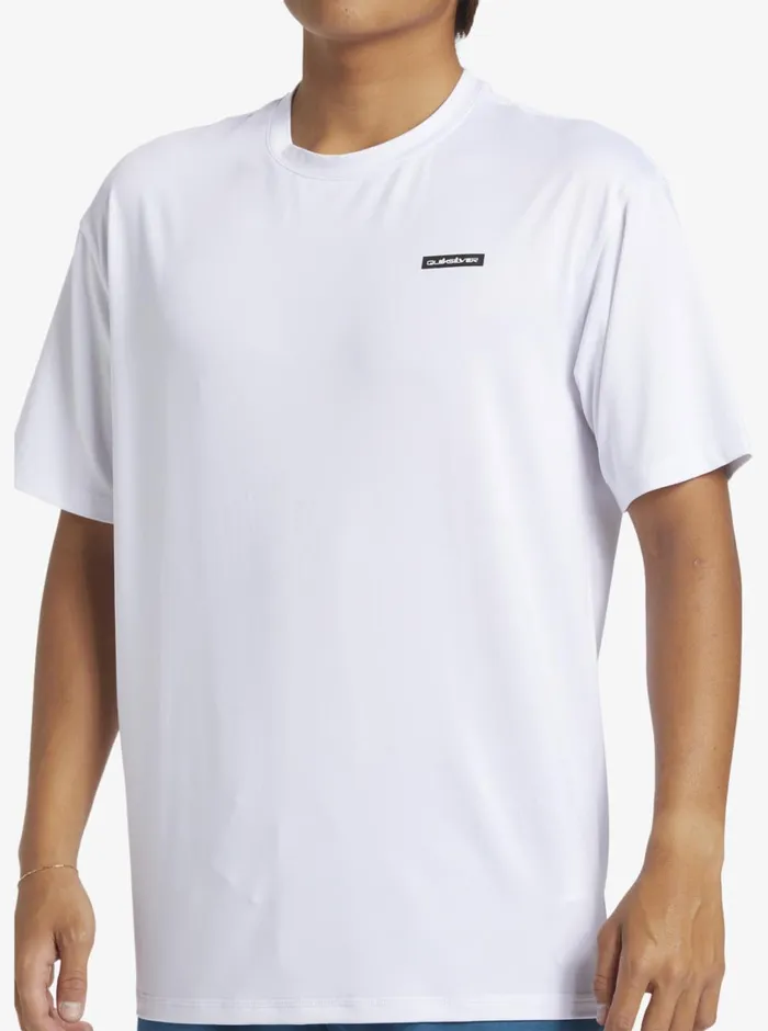 Quiksilver Omni Session UPF 50 Short Sleeve Surf Tee White Mens Rashguards Quiksilver Omni Session UPF 50 Short Sleeve Surf Tee White Mens Rashguards