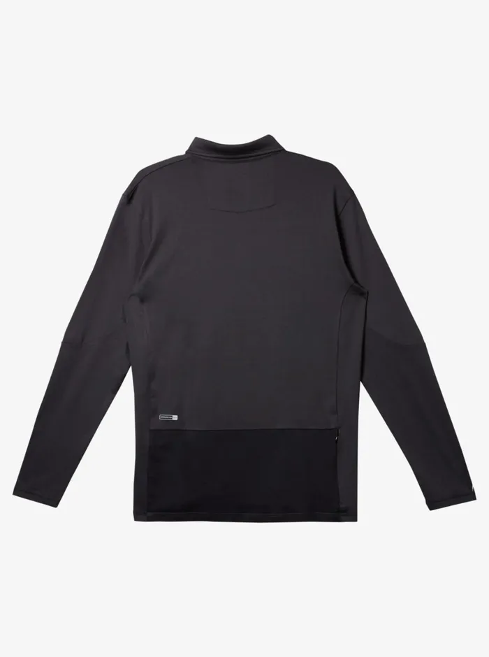 Quiksilver Piscator Polo Long Sleeve UPF 50 Surf TShirt Black MensWaterman Rashguards
