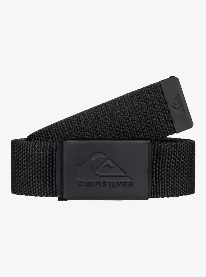 Quiksilver Principal Schwack Webbing Belt Blackblack Mens Belts