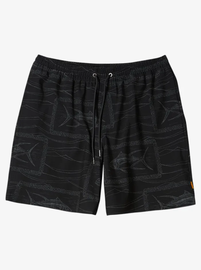 Quiksilver Reef Point Volley 17034 Elastic Waist Shorts Reef Point Black MensWaterman Elastic Waist Quiksilver Reef Point Volley 17034 Elastic Waist Shorts Reef Point Black MensWaterman Elastic Waist