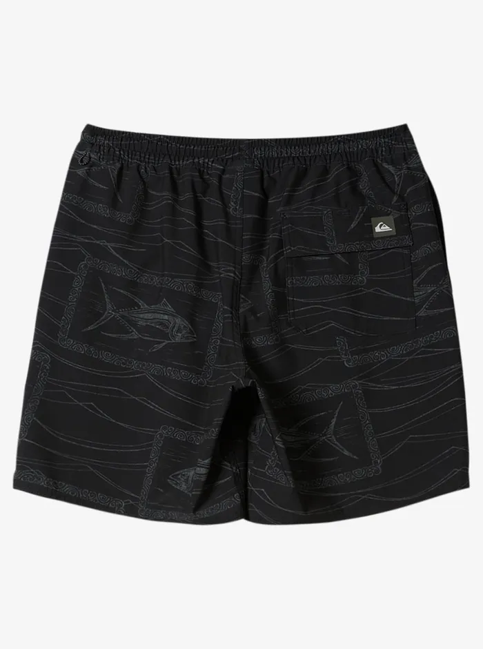 Quiksilver Reef Point Volley 17034 Elastic Waist Shorts Reef Point Black MensWaterman Elastic Waist Quiksilver Reef Point Volley 17034 Elastic Waist Shorts Reef Point Black MensWaterman Elastic Waist