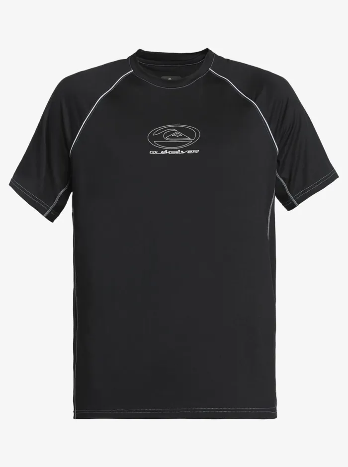 Quiksilver Saturn Surf Tee Short Sleeve Surf Tee Black Mens Rashguards