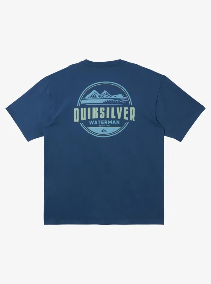 Quiksilver Seas Of Time QTShirt Ensign Blue MensWaterman Tees Quiksilver Seas Of Time QTShirt Ensign Blue MensWaterman Tees