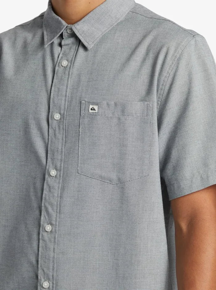 Quiksilver Shoreline Classic Short Sleeve Woven Shirt White Marble Heather Mens Shirts and Polos Quiksilver Shoreline Classic Short Sleeve Woven Shirt White Marble Heather Mens Shirts and Polos