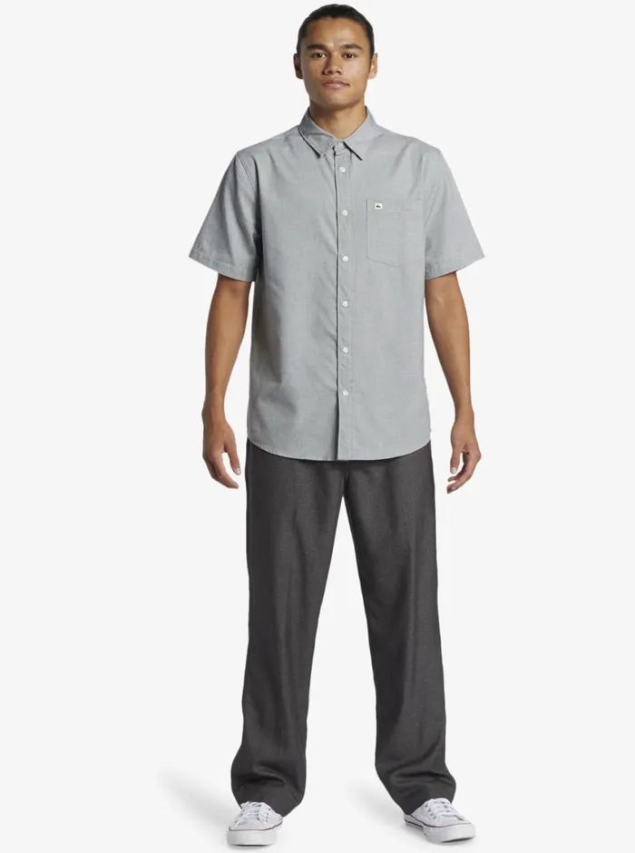 Quiksilver Shoreline Classic Short Sleeve Woven Shirt White Marble Heather Mens Shirts and Polos Quiksilver Shoreline Classic Short Sleeve Woven Shirt White Marble Heather Mens Shirts and Polos