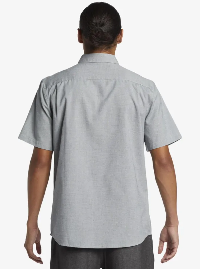 Quiksilver Shoreline Classic Short Sleeve Woven Shirt White Marble Heather Mens Shirts and Polos Quiksilver Shoreline Classic Short Sleeve Woven Shirt White Marble Heather Mens Shirts and Polos
