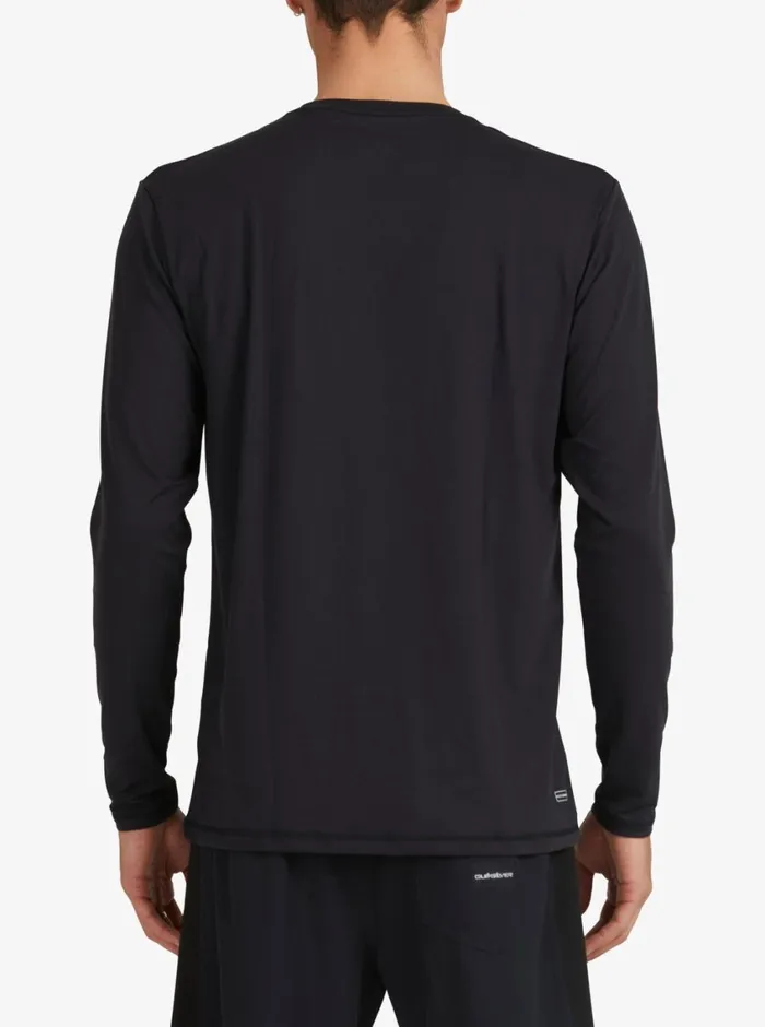 Quiksilver Solid Streak Long Sleeve UPF 50 Surf TShirt Black Mens Rashguards Quiksilver Solid Streak Long Sleeve UPF 50 Surf TShirt Black Mens Rashguards