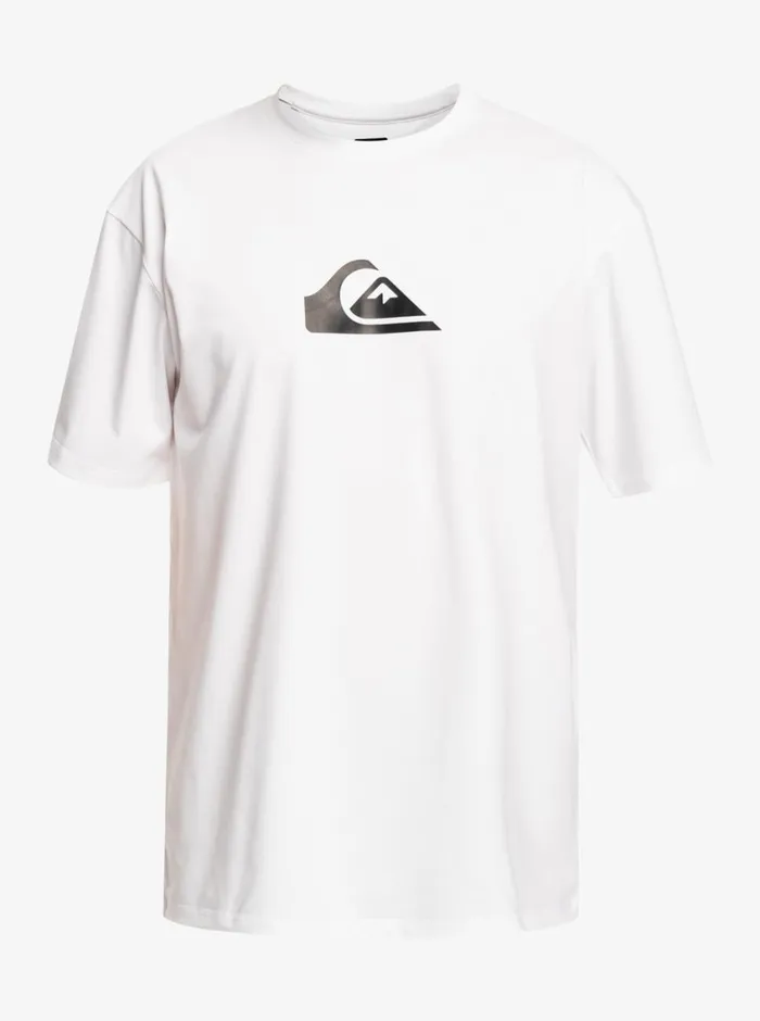 Quiksilver Solid Streak Short Sleeve UPF 50 Surf Tee White Mens Rashguards