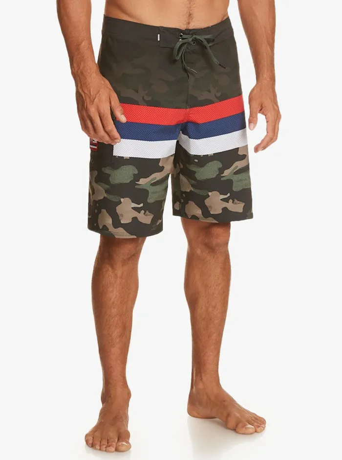 Quiksilver Surfsilk Hawaii Stripe 20034 Boardshorts Thyme Mens Boardshorts