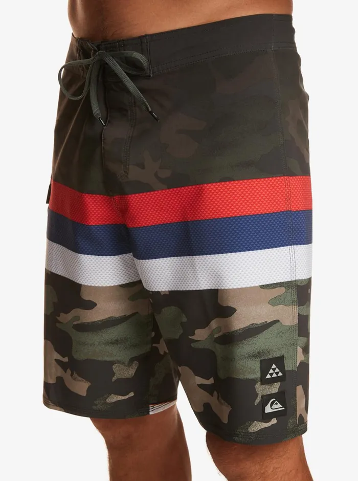 Quiksilver Surfsilk Hawaii Stripe 20034 Boardshorts Thyme Mens Boardshorts