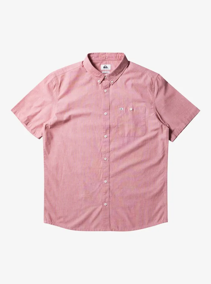 Quiksilver Winfall Short Sleeve Shirt Red Ochre Mens Shirts and Polos