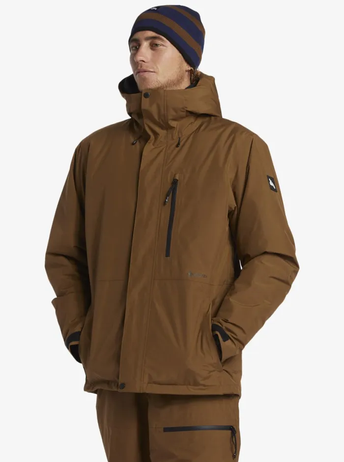 Quiksilver X Saturdays NYC Technical Snow Jacket Sepia Mens Snow Jackets