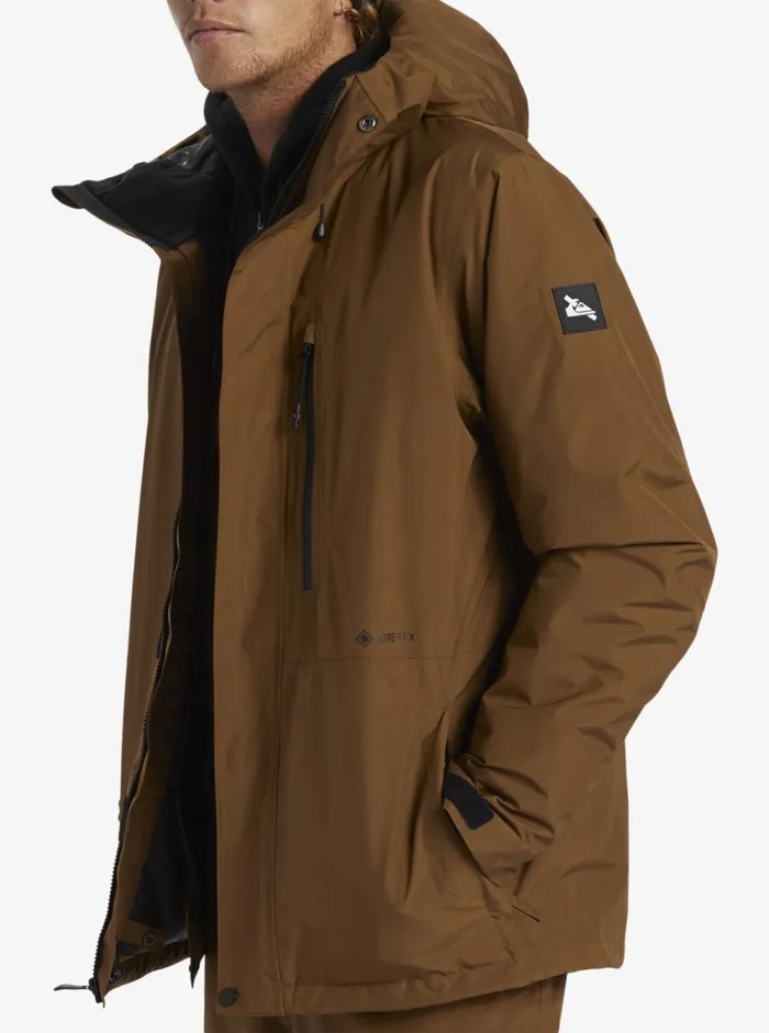 Quiksilver X Saturdays NYC Technical Snow Jacket Sepia Mens Snow Jackets