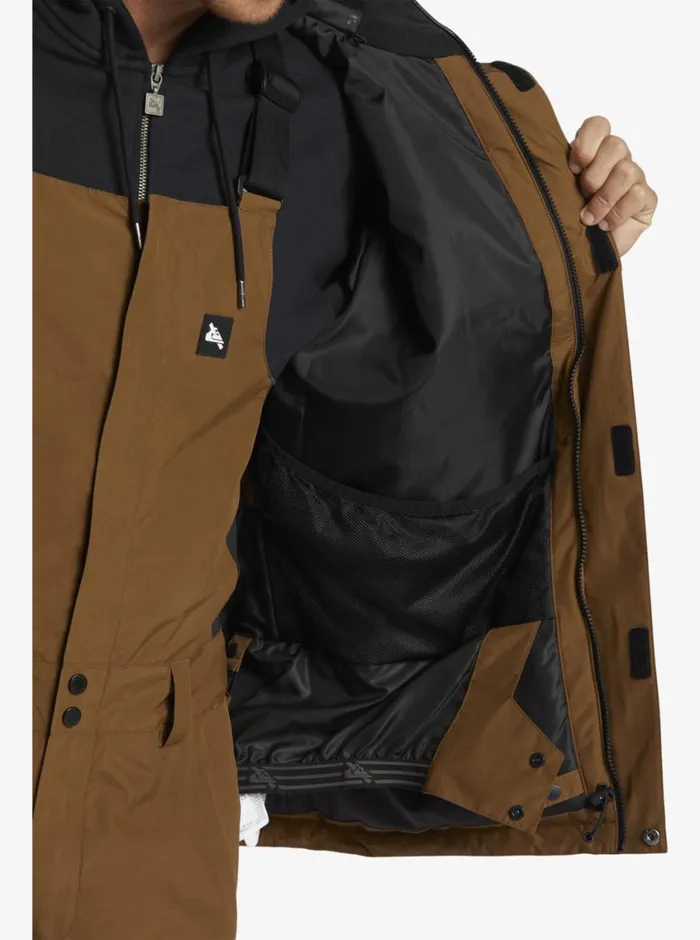 Quiksilver X Saturdays NYC Technical Snow Jacket Sepia Mens Snow Jackets