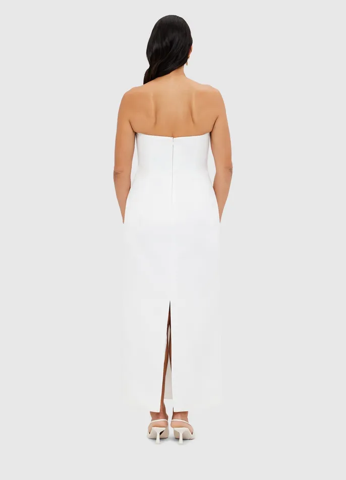 Rayna Bustier Maxi Dress 8211 Snow Dresses and Jumpsuits LEO LIN Women