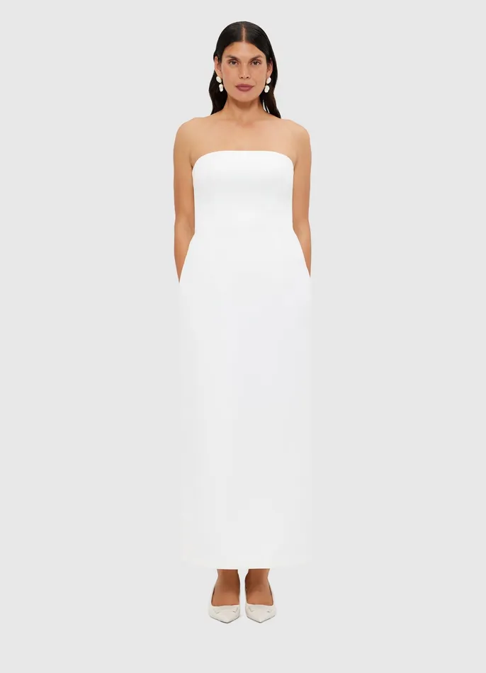 Rayna Bustier Maxi Dress 8211 Snow Dresses and Jumpsuits LEO LIN Women
