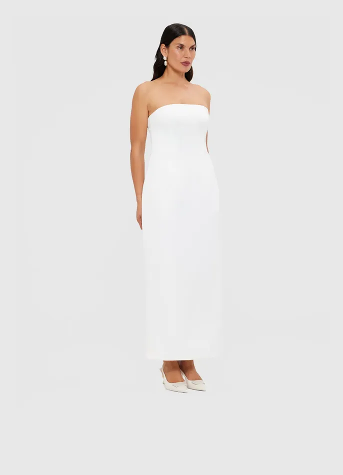 Rayna Bustier Maxi Dress 8211 Snow Dresses and Jumpsuits LEO LIN Women