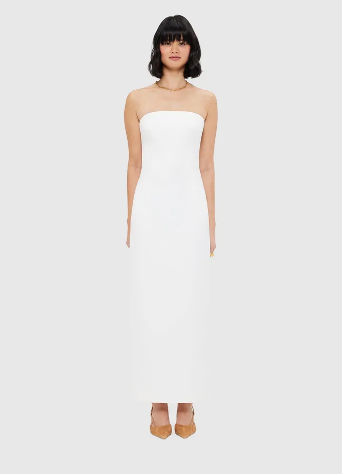 Rayna Bustier Maxi Dress 8211 Snow Dresses and Jumpsuits LEO LIN Women