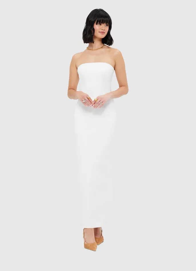 Rayna Bustier Maxi Dress 8211 Snow Dresses and Jumpsuits LEO LIN Women