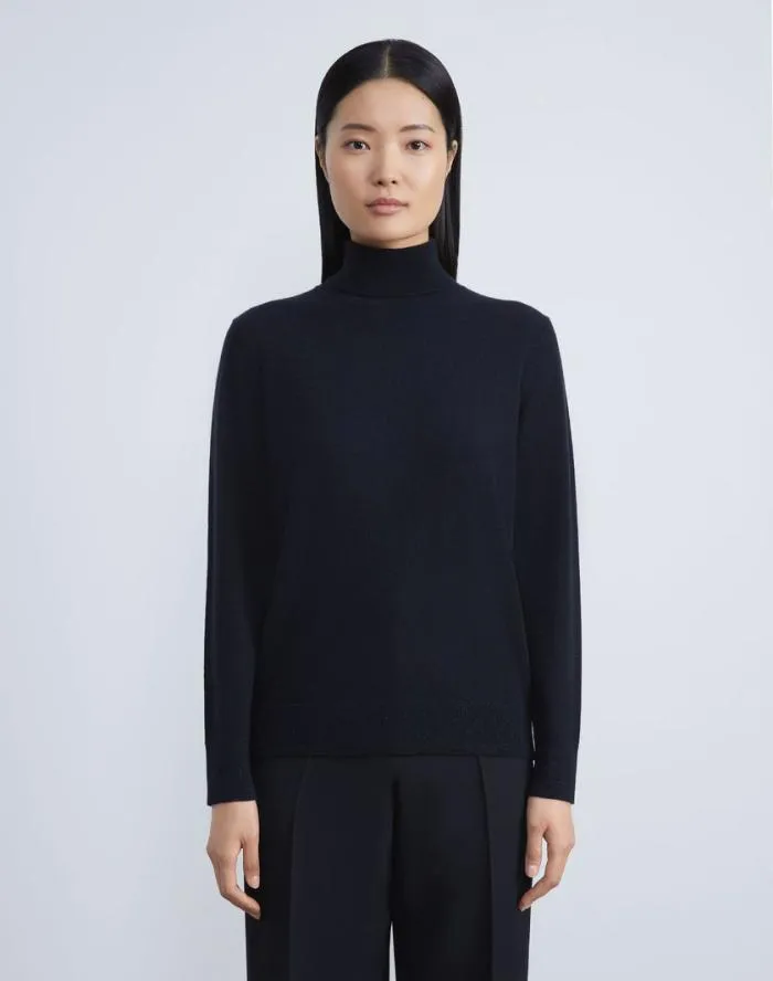 Ready To Wear Cashmere Turtleneck Sweater Black Lafayette 148 New York Sweaters and Knits