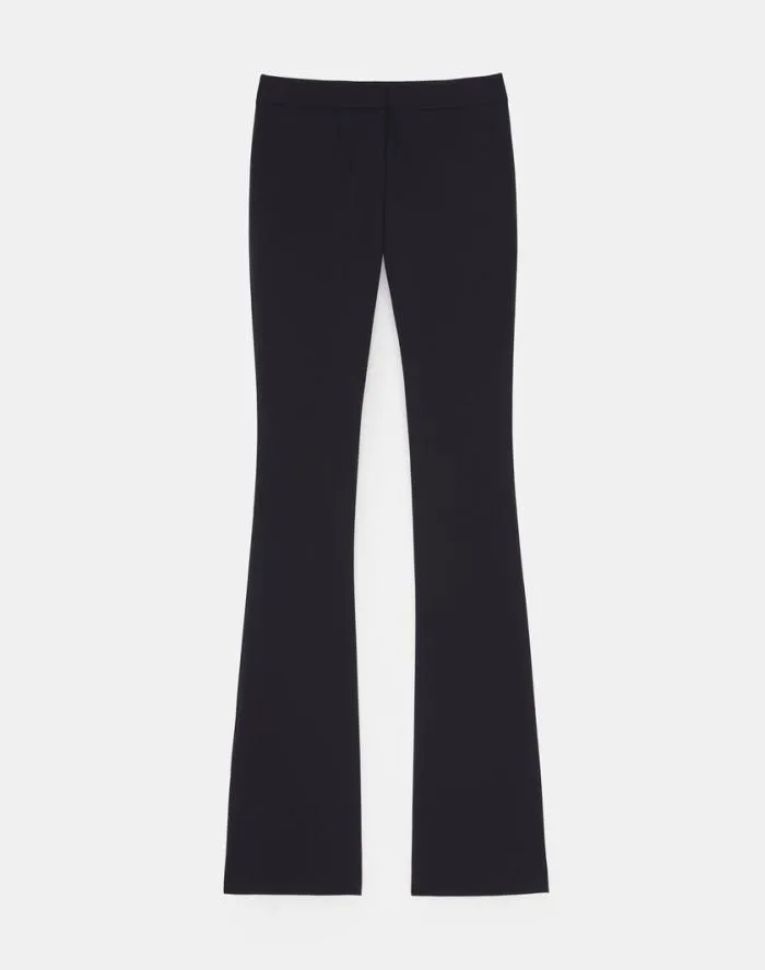 Ready To Wear Compact Stretch Viscose Waldorf Flared Pant Black Lafayette 148 New York Pants and Shorts