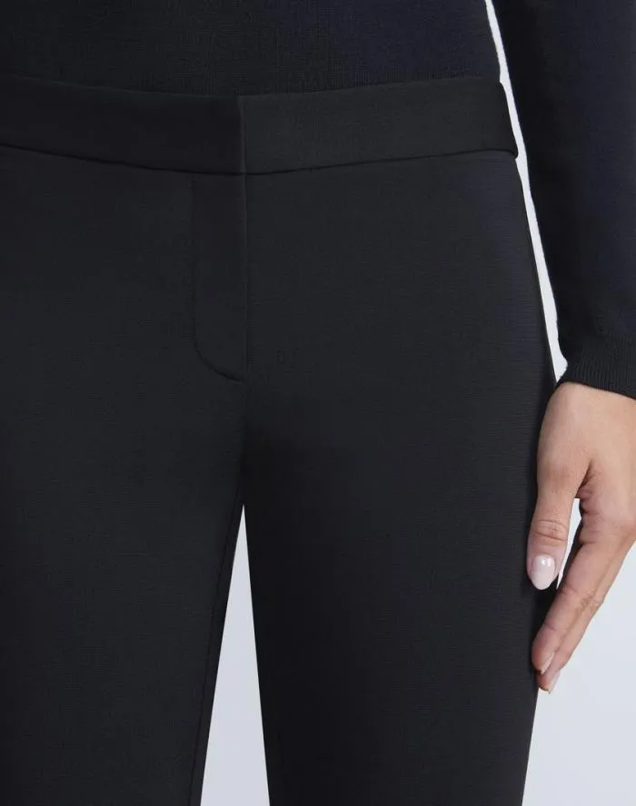 Ready To Wear Compact Stretch Viscose Waldorf Flared Pant Black Lafayette 148 New York Pants and Shorts