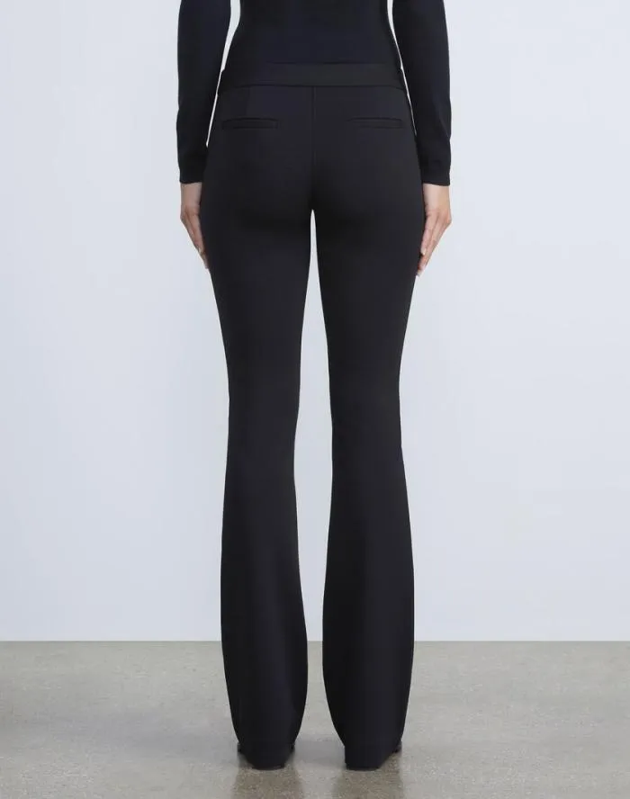 Ready To Wear Compact Stretch Viscose Waldorf Flared Pant Black Lafayette 148 New York Pants and Shorts