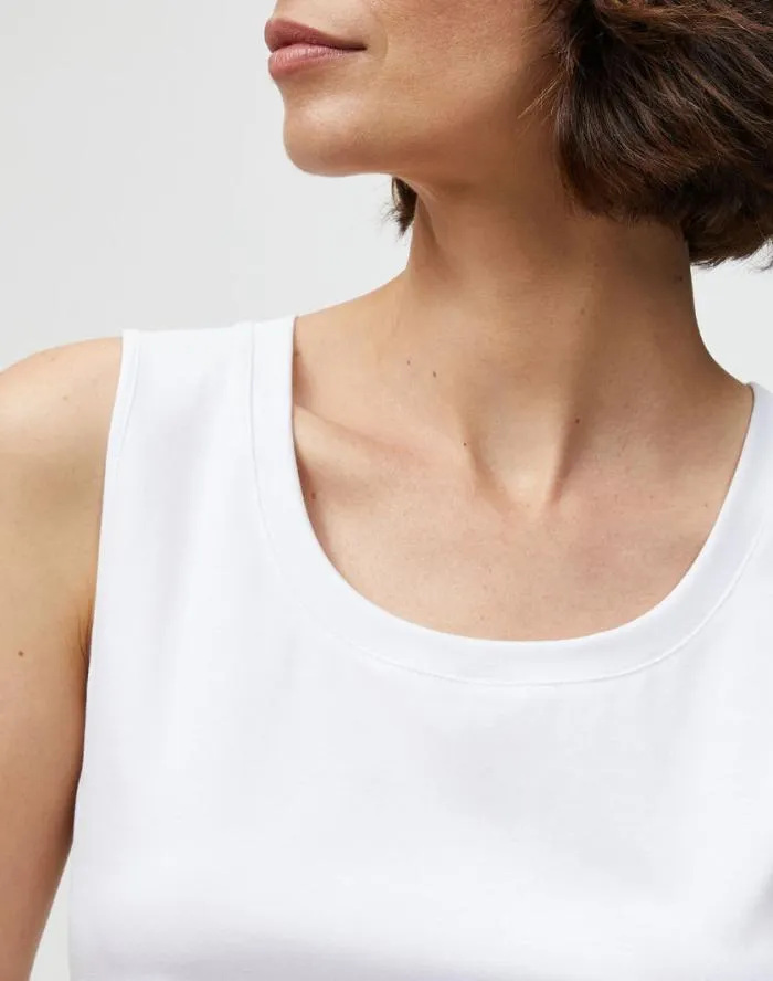 Ready To Wear Cotton Rib Scoop Neck Tank Black Lafayette 148 New York Tops and Tees
