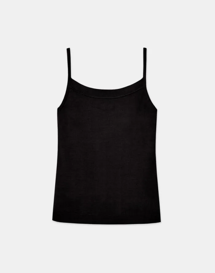 Ready To Wear Fine Gauge Cashmere Camisole Black Lafayette 148 New York Sweaters and Knits