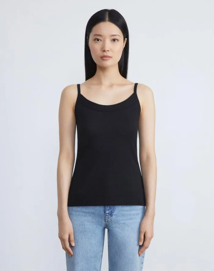 Ready To Wear Fine Gauge Cashmere Camisole Black Lafayette 148 New York Sweaters and Knits