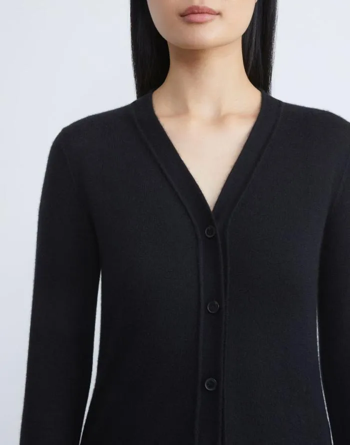 Ready To Wear Fine Gauge Cashmere VNeck Cardigan Black Lafayette 148 New York Sweaters and Knits
