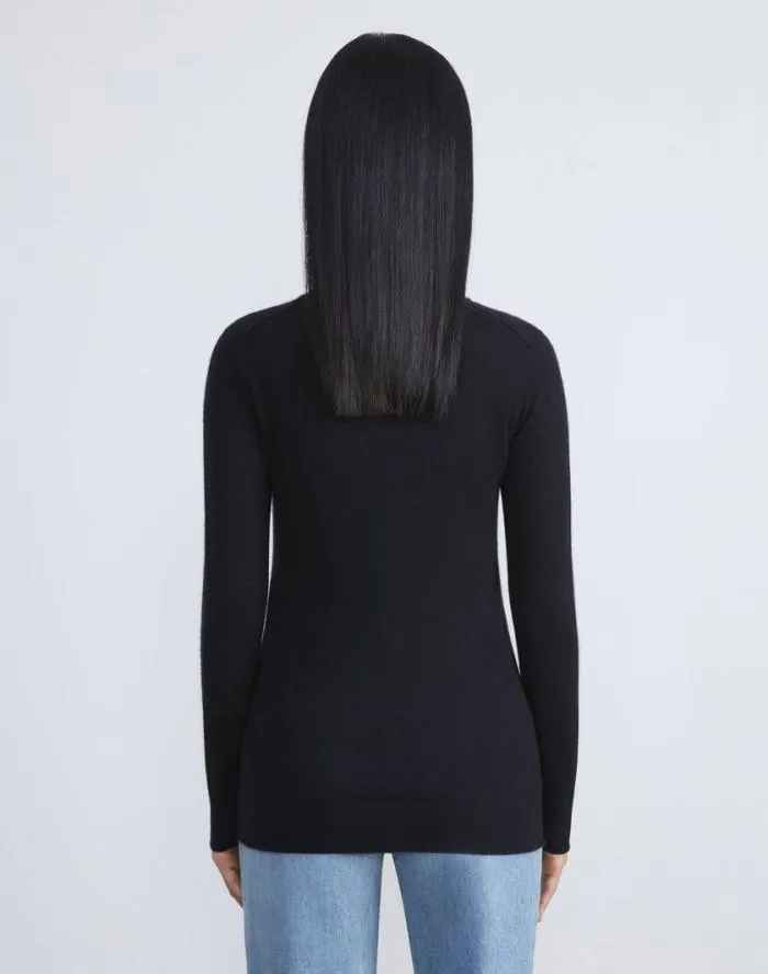 Ready To Wear Fine Gauge Cashmere VNeck Cardigan Black Lafayette 148 New York Sweaters and Knits