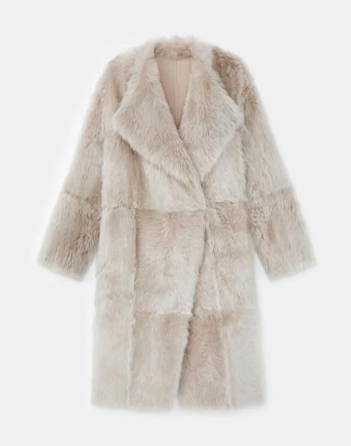 Ready To Wear Long Hair Shearling Reversible Oversized Coat Dune Lafayette 148 New York Leathers and Suedes