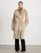 Ready To Wear Long Hair Shearling Reversible Oversized Coat Dune Lafayette 148 New York Leathers and Suedes