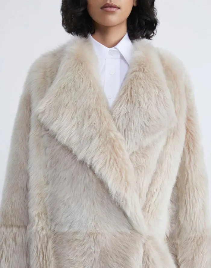 Ready To Wear Long Hair Shearling Reversible Oversized Coat Dune Lafayette 148 New York Leathers and Suedes