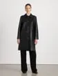 Ready To Wear Nappa Leather Double Face Oversized Coat Black Lafayette 148 New York Leathers and Suedes
