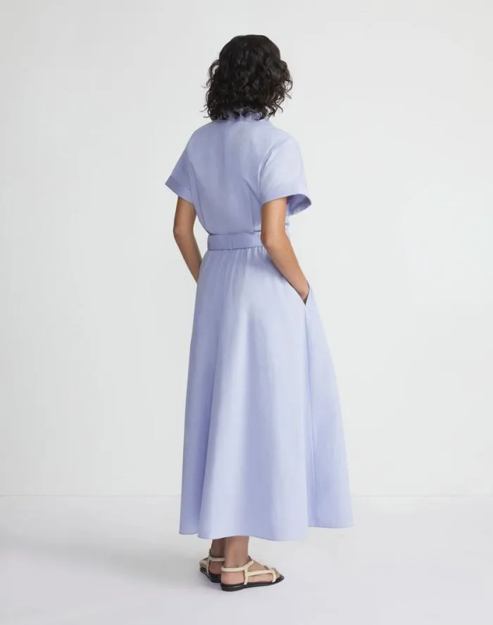 Ready To Wear Organic Cotton Poplin Shirtdress Wild Bluet Lafayette 148 New York Dresses