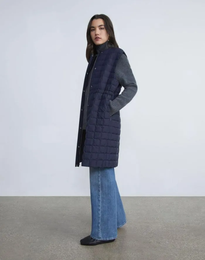 Ready To Wear Recycled Poly Quilted Reversible Vest Black Lafayette 148 New York Jackets and Blazers