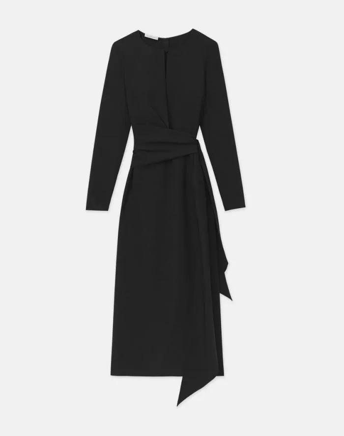 Ready To Wear Responsible Finesse Crepe Keyhole Wrap Sash Dress Black Lafayette 148 New York Dresses Ready To Wear Responsible Finesse Crepe Keyhole Wrap Sash Dress Black Lafayette 148 New York Dresses