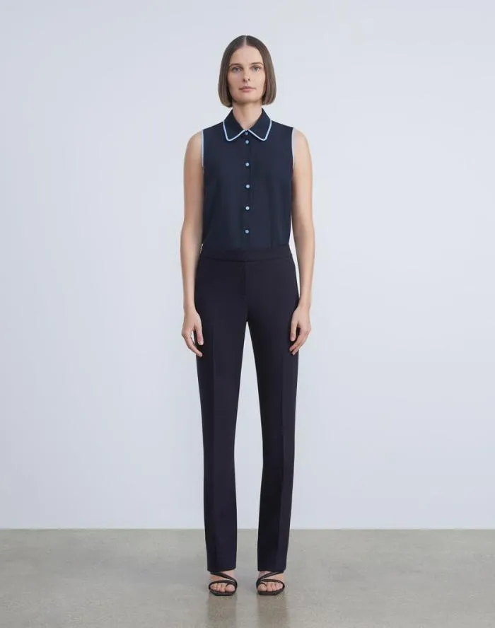 Ready To Wear Responsible Wool Double Face Barrow Pant Black Lafayette 148 New York Pants and Shorts